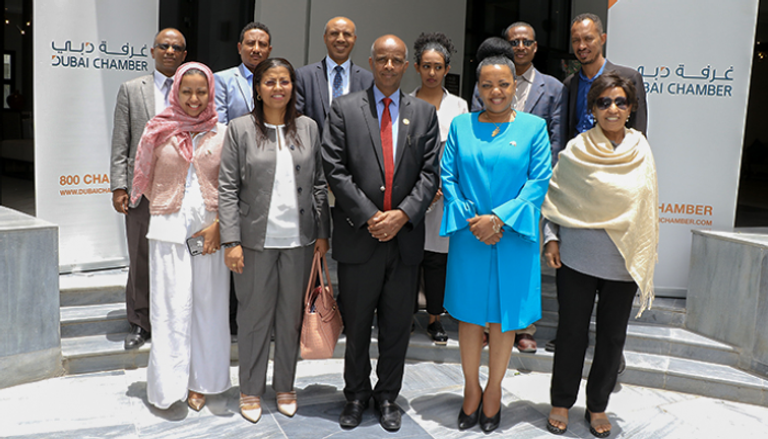 جانب من لقاء أعضاء غرفة دبي وممثلي مؤسسات الحكومة الإثيوبية