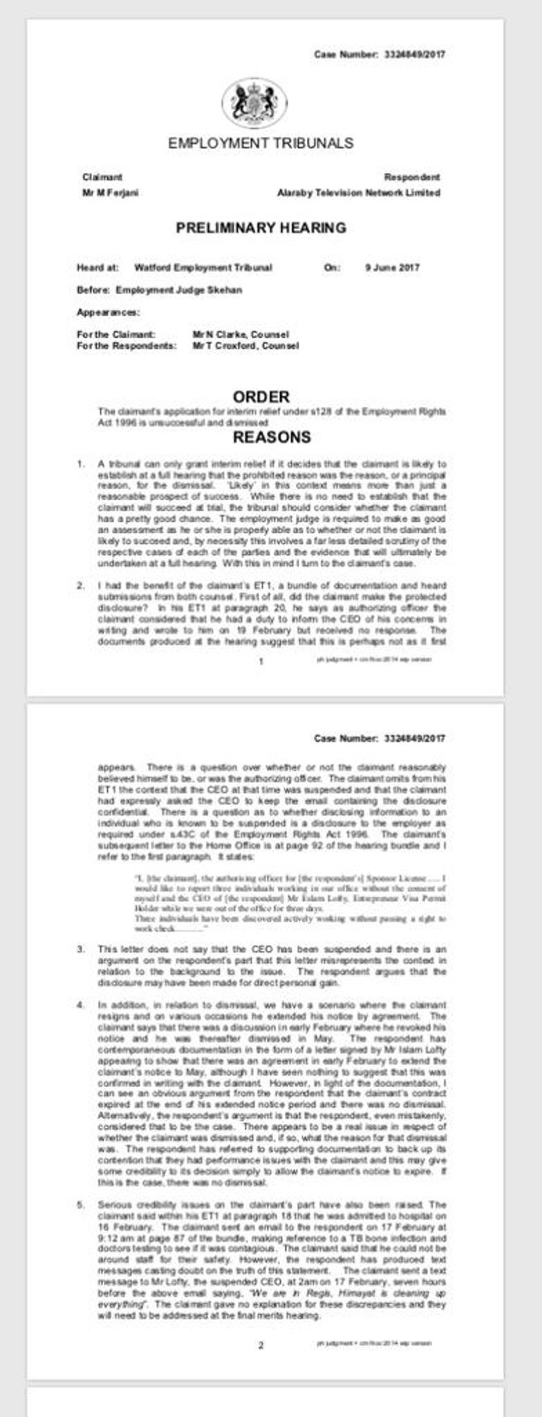 أبواق النظام القطري أمام المحاكم البريطانية