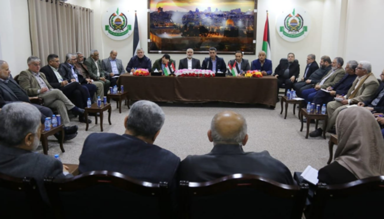 اجتماع سابق للوفد المصري مع الفصائل الفلسطينية اجتماع سابق للوفد المصري مع الفصائل الفلسطينية