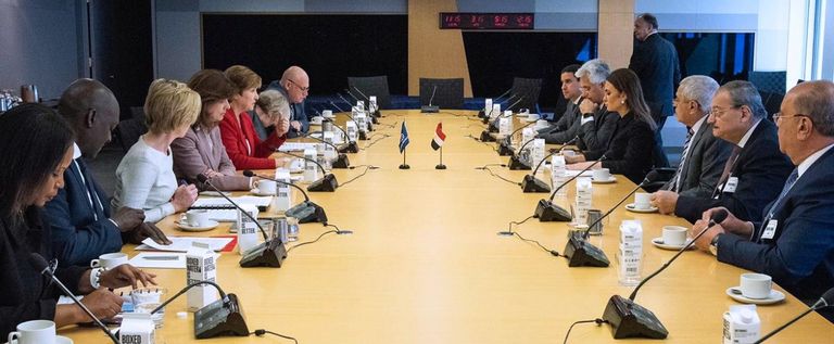 جانب من مباحثات الوفد المصري مع البنك الدولي في واشنطن