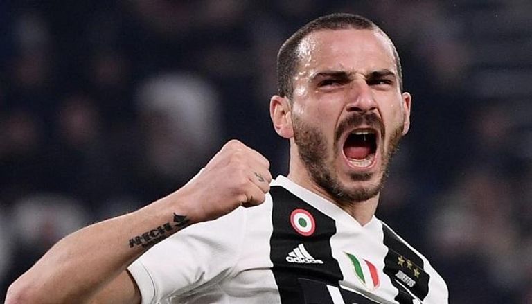 ليوناردو بونوتشي مدافع يوفنتوس الإيطالي مويس كين مهاجم يوفنتوس