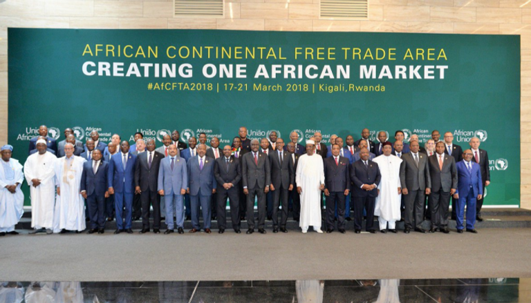 الرؤساء الأفارقة أثناء القمة الاستثنائية لمنطقة التجارة الحرة