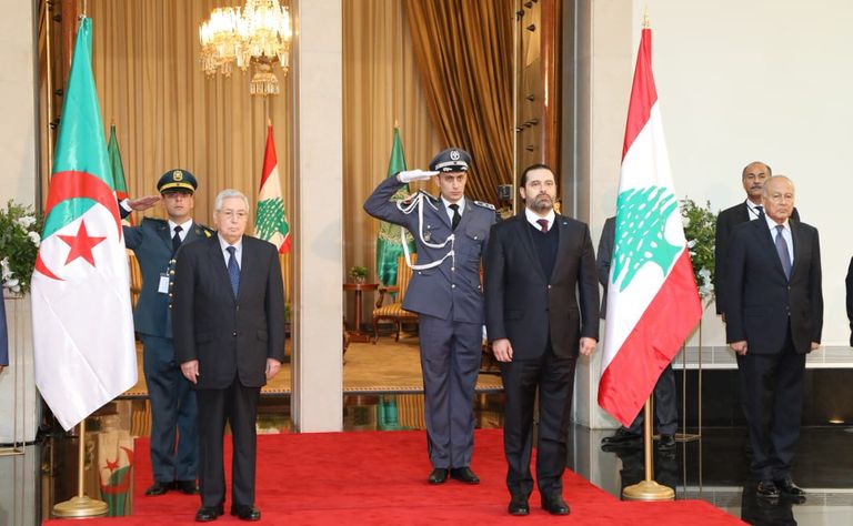 رئيس مجلس الأمة الجزائري عبد القادر بن صالح في لبنان