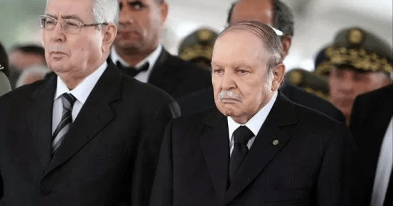 رئيس مجلس الأمة الجزائري عبدالقادر بن صالح مع عبدالعزيز بوتفليقة