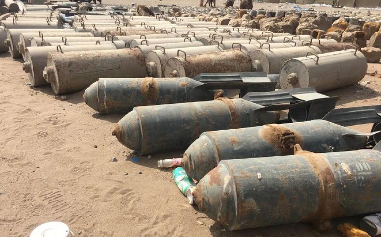 واحدة من عمليات إتلاف ألغام الانقلاب الحوثي بالساحل الغربي