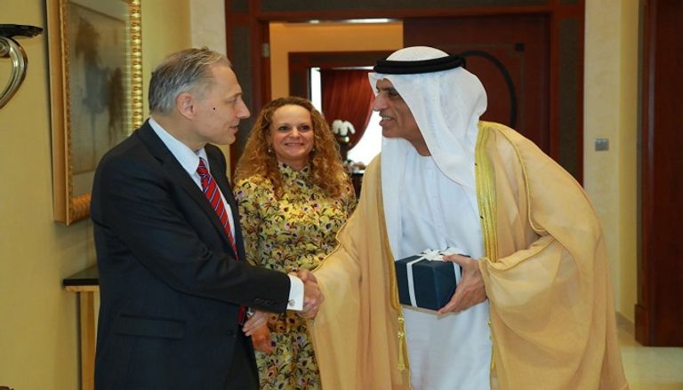 الشيخ سعود بن صقر القاسمي يستقبل سفير الدنمارك
