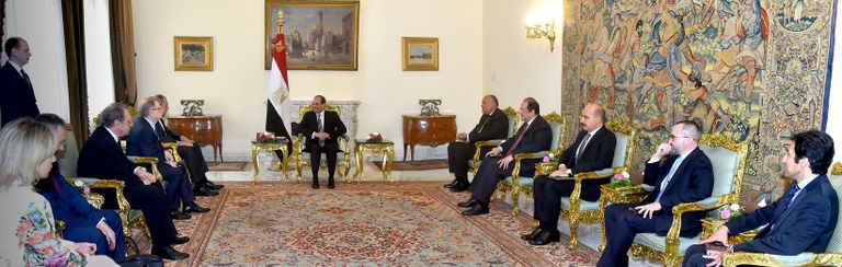 السيسي خلال لقاء وزير الخارجية الروسي