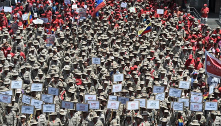 مظاهرة مؤيدة لمادورو في فنزويلا