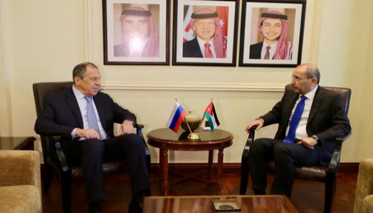 وزيرا خارجية الأردن وروسيا خلال لقائهما في عمان