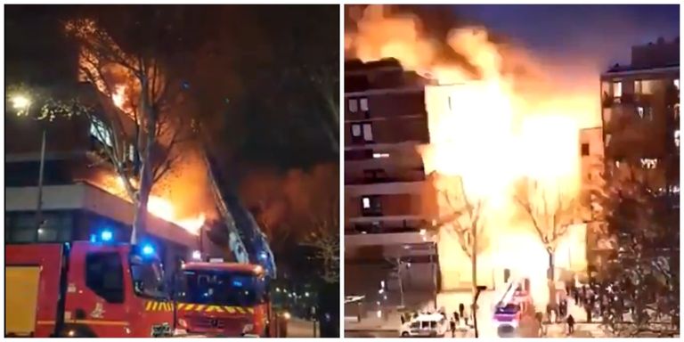 رجال الإطفاء عقب السيطرة على الحريق