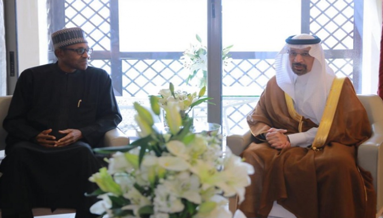 وزير الطاقة السعودي مع الرئيس النيجيري