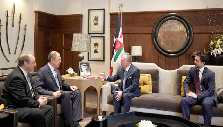 اجتماع عاهل الأردن ووزير الخارجية الروسي