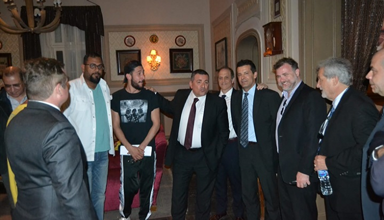 جانب من زيارة الوفد الأمريكي لمدينة الإنتاج الإعلامي