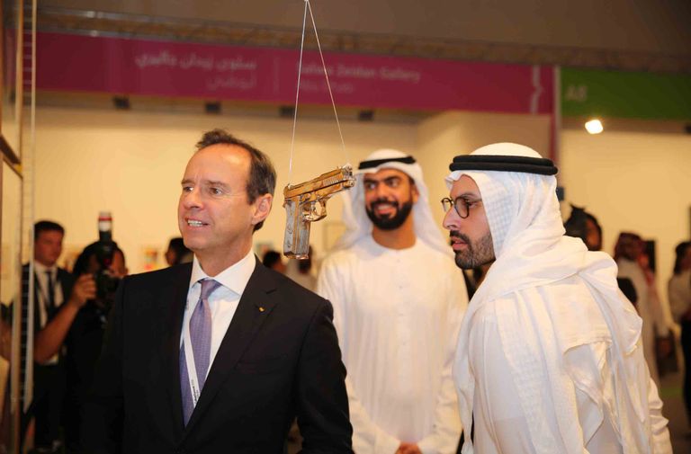 افتتاح معرض "الفنون في منارة السعديات" بأبوظبي