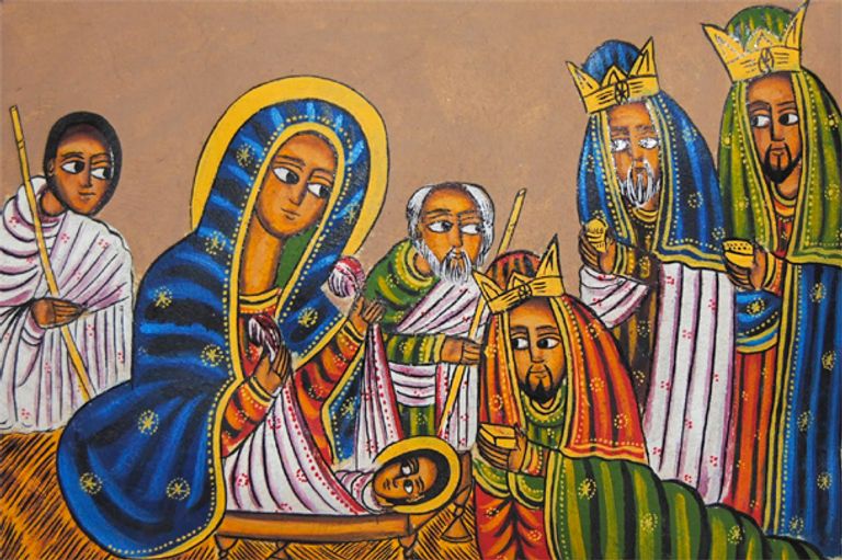 إحدى الرسوم في الكنائس الإثيوبية