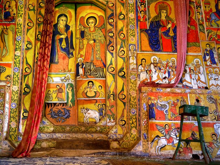 إحدى الرسوم في الكنائس الإثيوبية