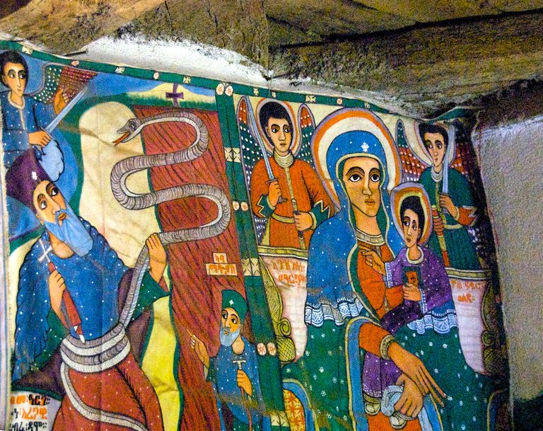 إحدى الرسوم في الكنائس الإثيوبية