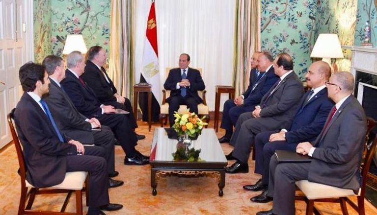 لقاء بومبيو والرئيس المصري اليوم