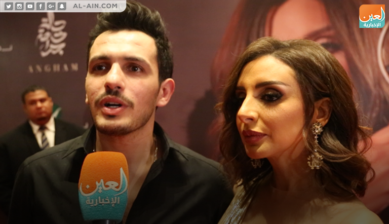 أنغام برفقة زوجها المُوزّع الموسيقي أحمد إبراهيم