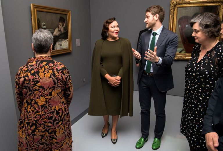 جانب من افتتاح معرض الفن الانطباعي في الرباط