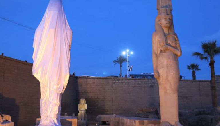 تمثال رمسيس الثاني بمدينة أخميم صعيد مصر
