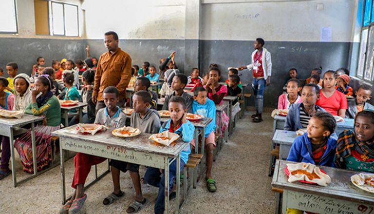 صورة لمدرسة "وطاتوش جنت" الابتدائية بأديس أبابا