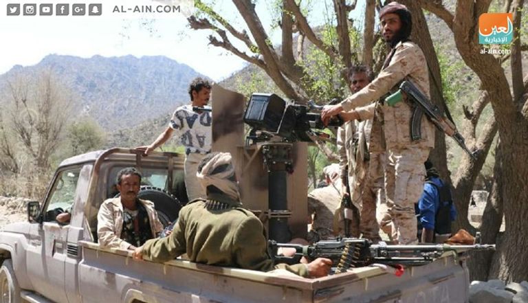 قوات اللواء 35 مدرع في الجيش اليمني بجبهة الأقروض