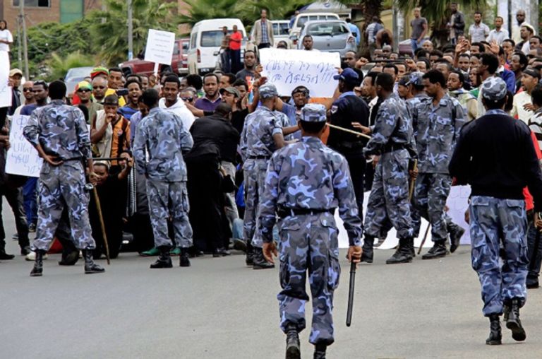 قوات أمن إثيوبية خلال أحداث عنف شرق البلاد رئيس الوزراء الإثيوبي آبي أحمد
