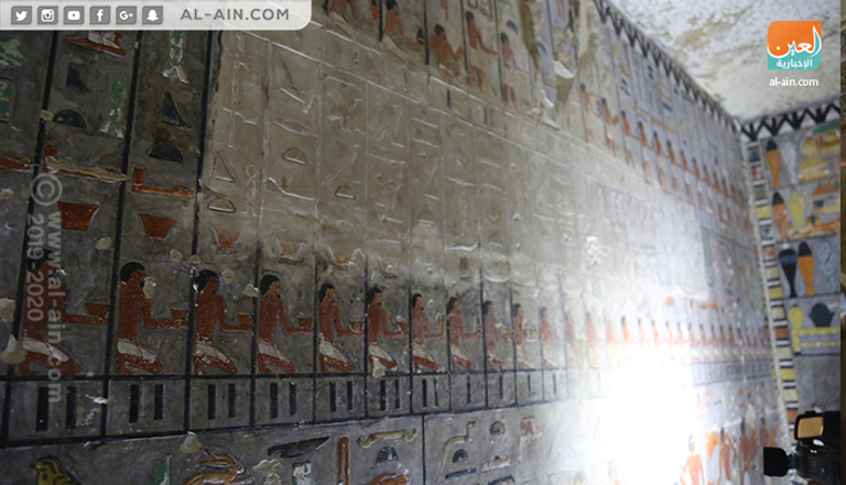 جانب من مقبرة "خوي" في مصر