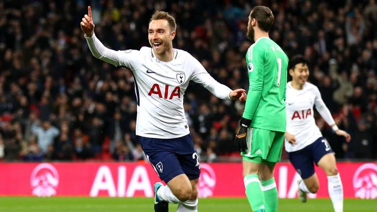 إريكسن من مواجهة توتنهام ومانشستر يونايتد