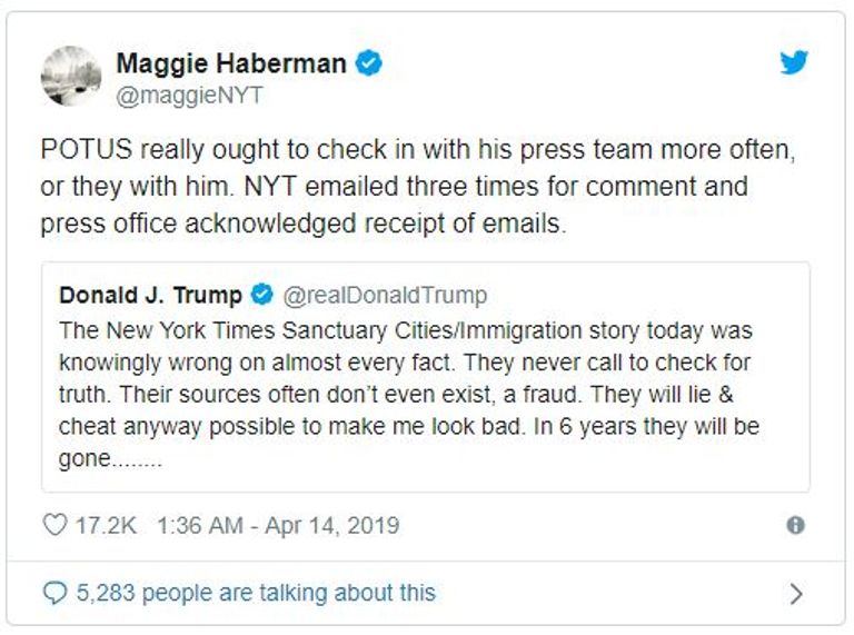 الرئيس الأمريكي دونالد ترامب