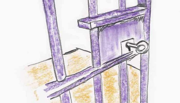 رسمة نيلسون مانديلا "باب الزنزانة"