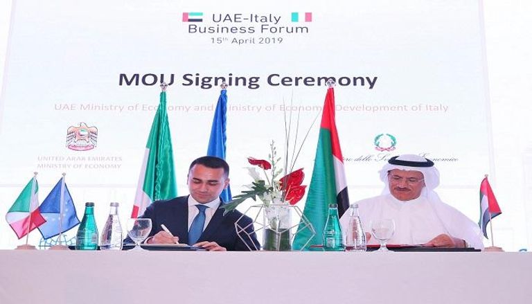 الإمارات وإيطاليا توقعان مذكرتي تفاهم 