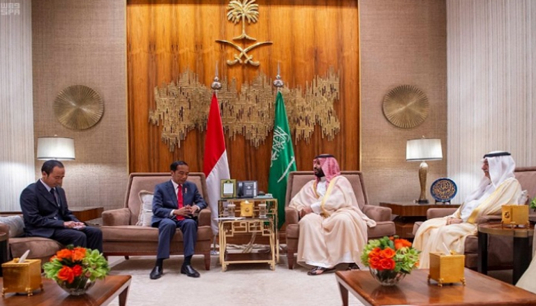 استقبال ولي العهد السعودي لرئيس إندونيسيا 