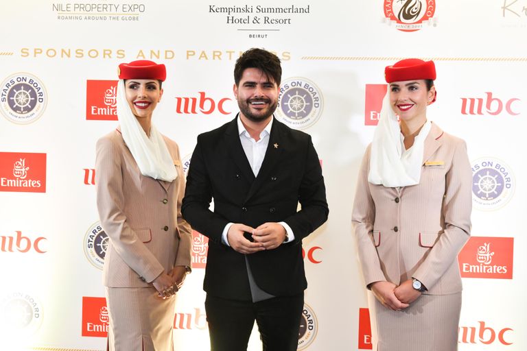 نجوم الفن في حفل طيران الإمارات في بيروت