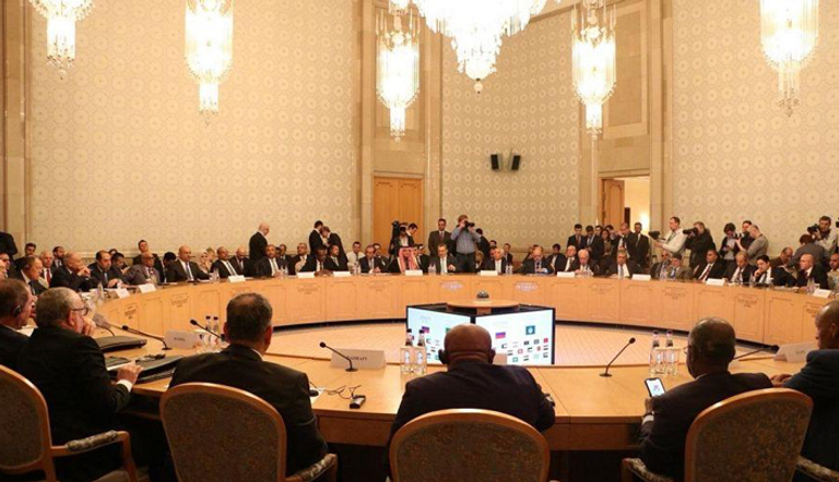 المنتدى الوزاري العربي - الروسي في دورته الخامسة والمنعقد بالعاصمة موسكو، الثلاثاء. الجبير ولافروف خلال اللقاء بموسكو اليوم الثلاثاء