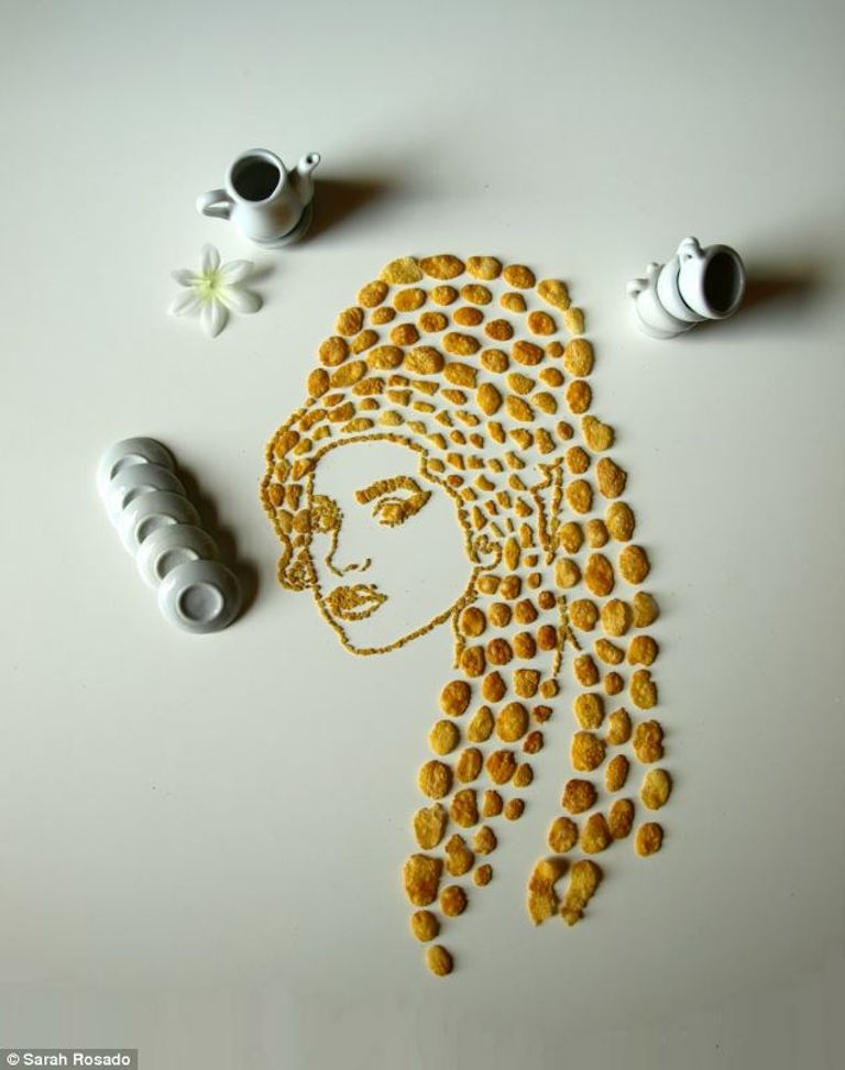 رسم لمايكل جاكسون برقائق الذرة