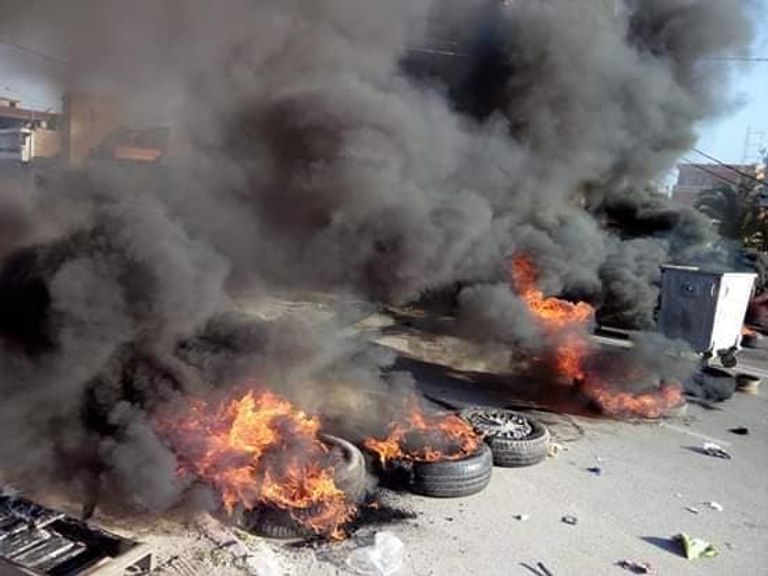 الأمن التونسي أثناء تفريق المحتجين