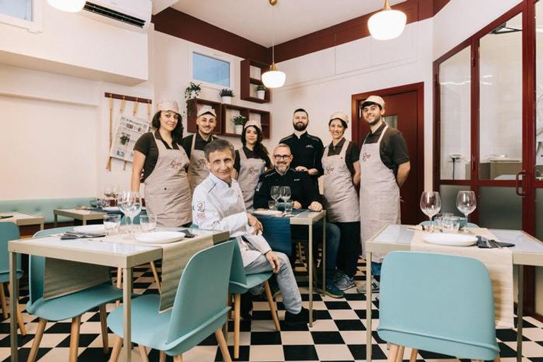 أحد أطباق مطعم الآيس كريم في روما