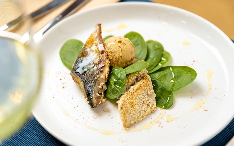 أحد أطباق مطعم الآيس كريم في روما