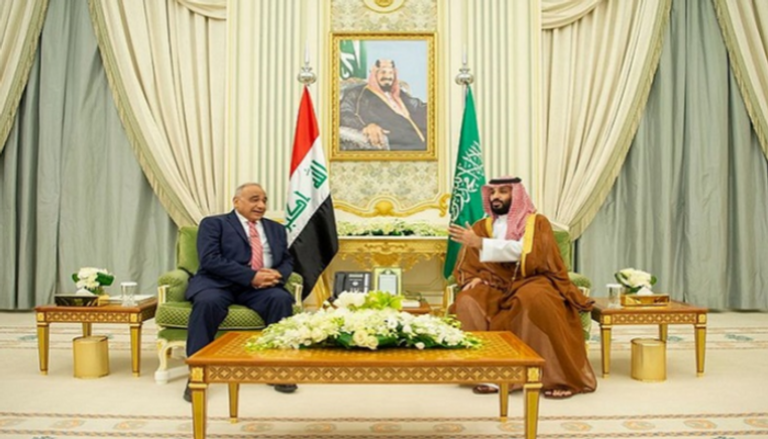 الأمير محمد بن سلمان بن عبدالعزيز وعادل عبدالمهدي