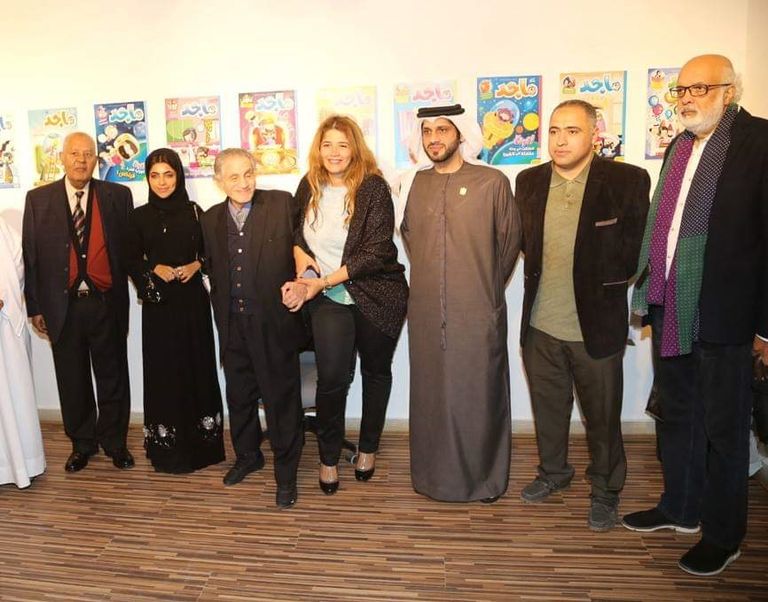 آمنة الحمادي في معرضها بالقاهرة