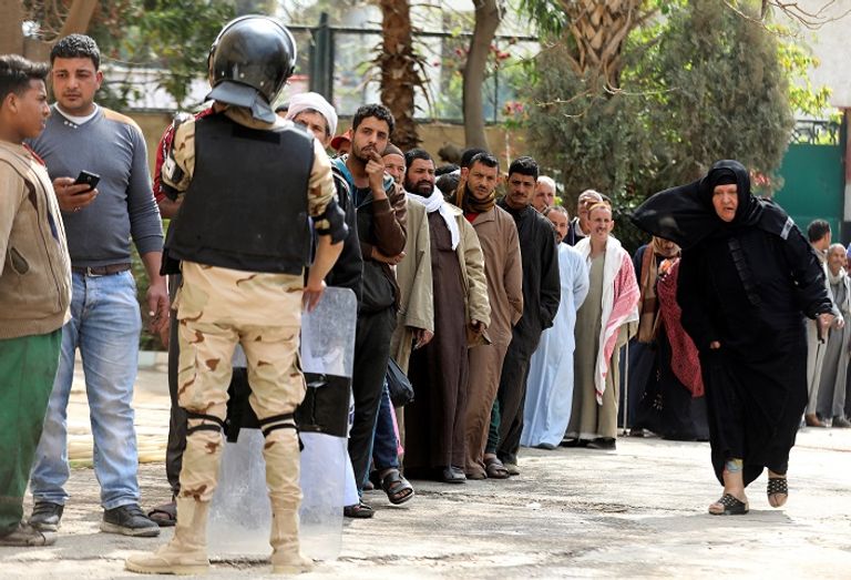 بدء تصويت المصريين على التعديلات الدستورية بدء تصويت المصريين على التعديلات الدستورية
