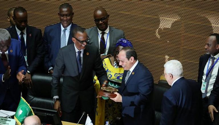 الرئيس المصري عبدالفتاح السيسي أثناء ترؤس بلاده للاتحاد الأفريقي