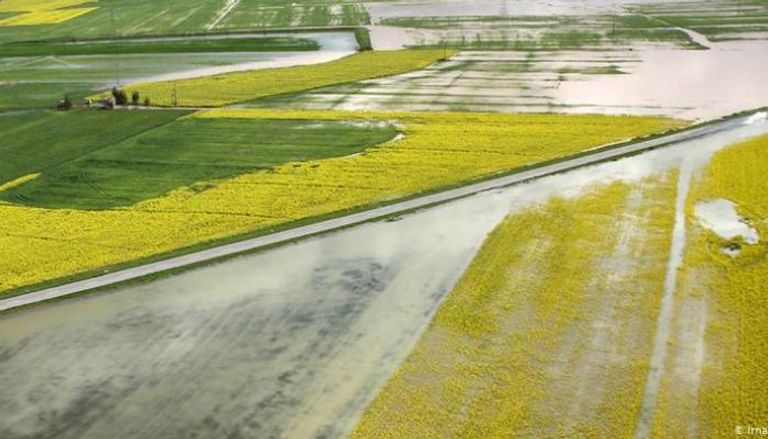 تضرر مزروعات جراء الفيضانات في إيران - أرشيفية