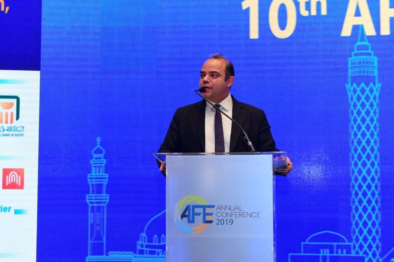 محمد فريد رئيس البورصة المصرية خلال المؤتمر العاشر لاتحاد البورصات العربية المؤتمر العاشر لاتحاد البورصات العربية