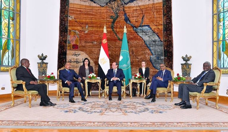  قمة الترويكا ولجنة ليبيا بالاتحاد الأفريقي بالقاهرة