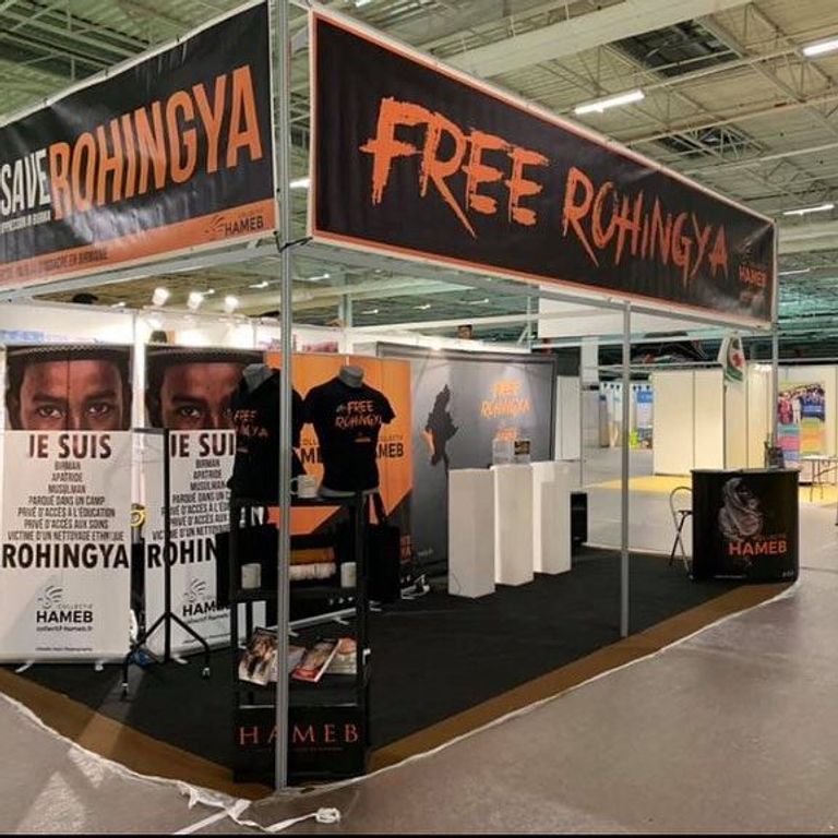 جانب من الأروقة الخاوية للفعالية الإخوانية مسلمو أوروبا يقاطعون فعالية لإخوان فرنسا بعد فضح أمرهم