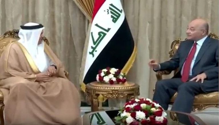 الرئيس العراقي يستقبل الأمين العام لمجلس التعاون