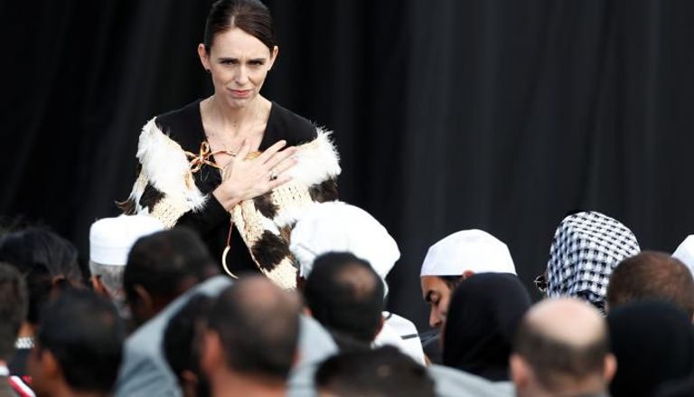 رئيسة وزراء نيوزيلندا خلال مراسم تأبين ضحايا مذبحة كرايستشيرش -أرشيفية